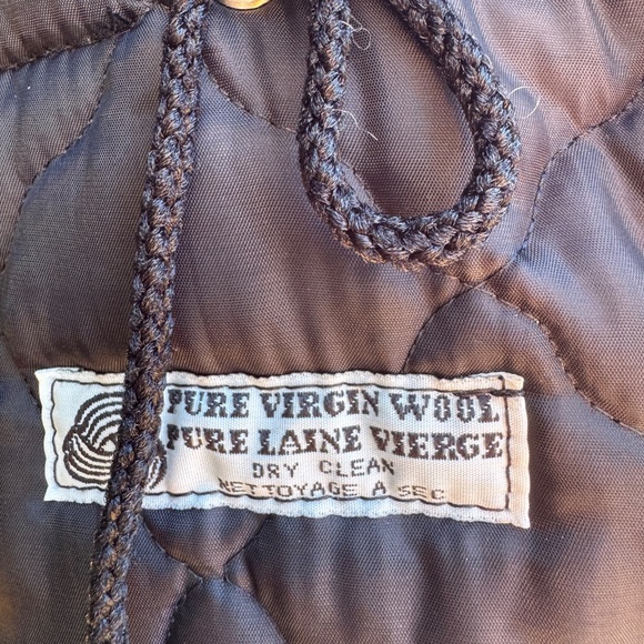 VTG Northern Sun Canadian-Made Pure Virgin Wool Parka Coat with Fur Trim & Embro - Picture 14 of 17